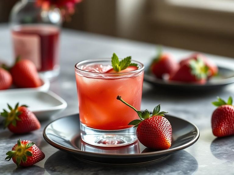 Strawberry-flavored cocktail/mocktail base