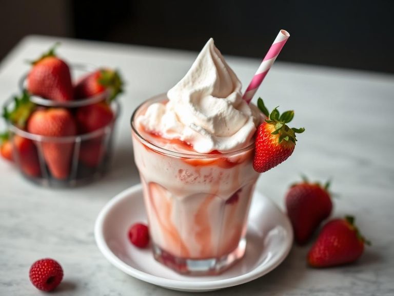Strawberry Ice Cream Float
