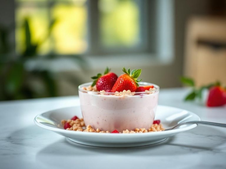 Strawberry milk cereal