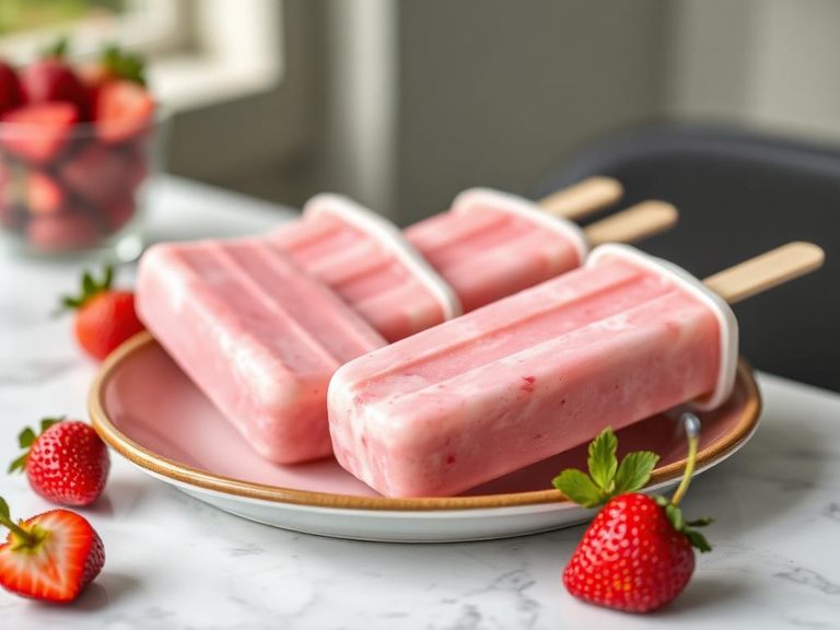 Strawberry Milk Ice Pops