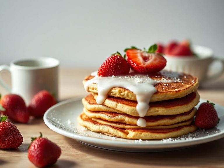 Strawberry Milk Pancakes
