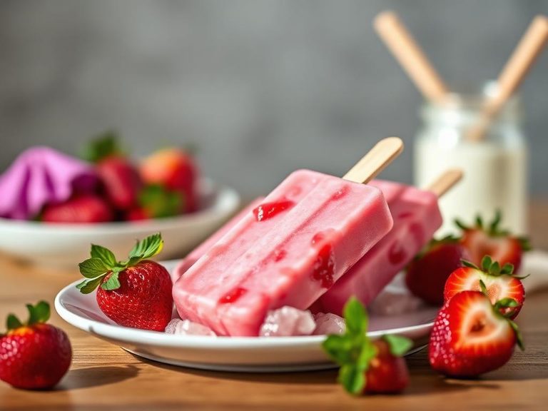 Strawberry Milk Popsicles