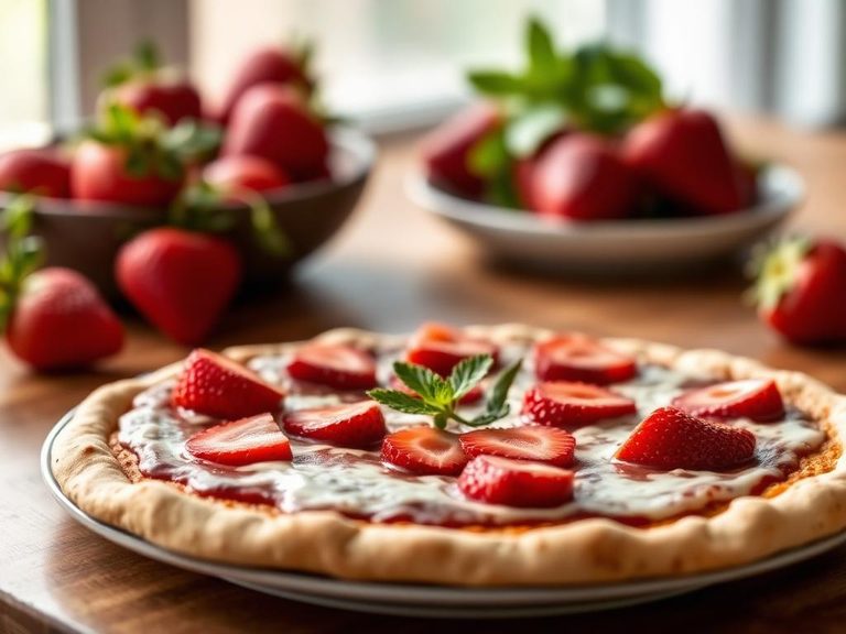 Strawberry Nutella Pizza