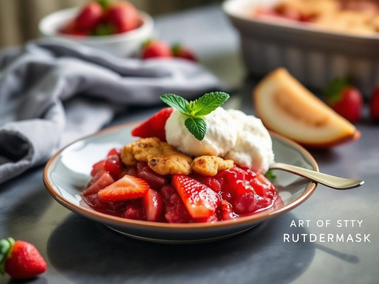 Strawberry Rhubarb Cobbler