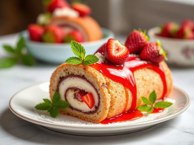 Strawberry Roll Cake