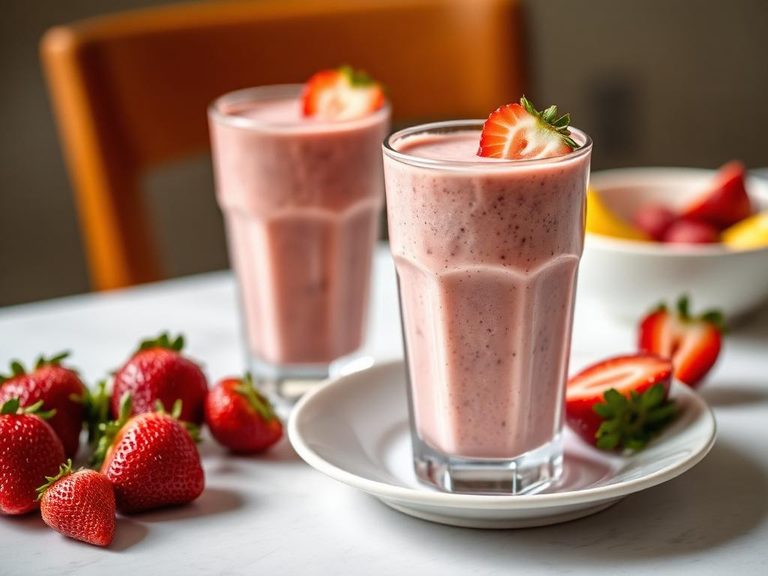 Strawberry shake smoothie