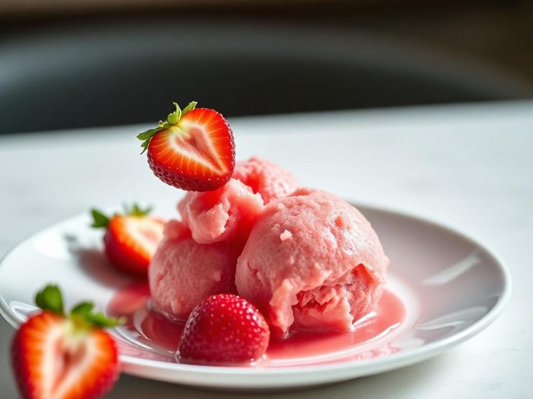 Strawberry sorbet