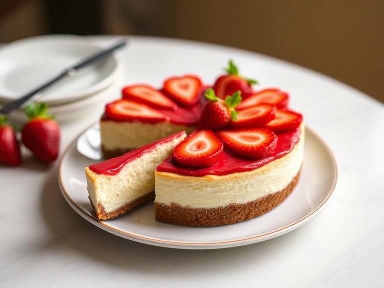 Strawberry Topped Cheesecake