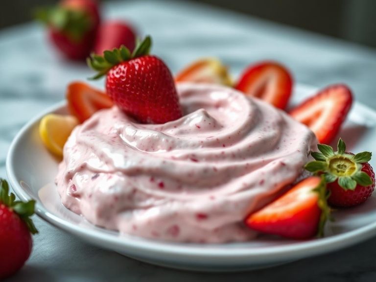 Strawberry Yogurt Dip (mixed with yogurt)