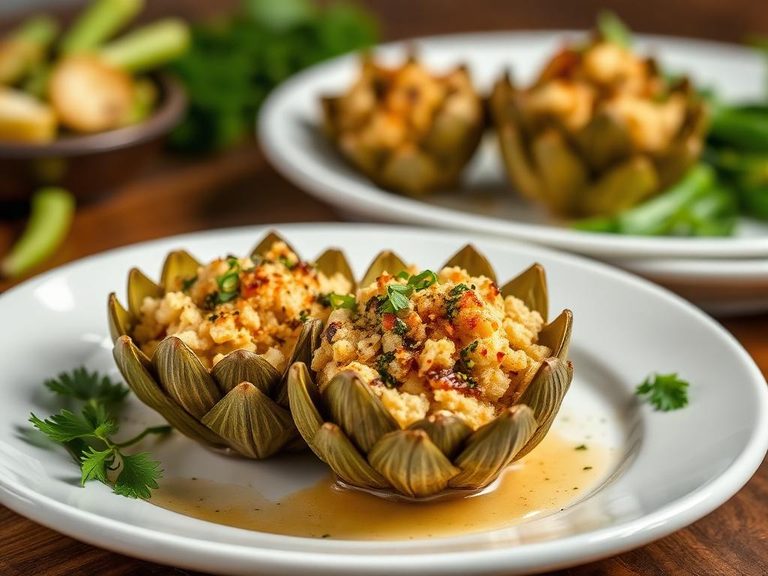 Stuffed Artichoke Bottoms