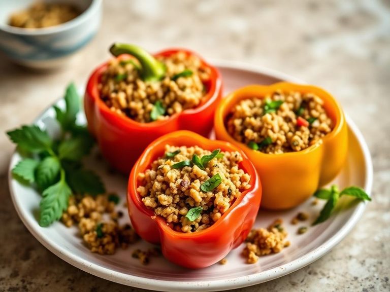 Stuffed Bell Peppers with Quinoa
