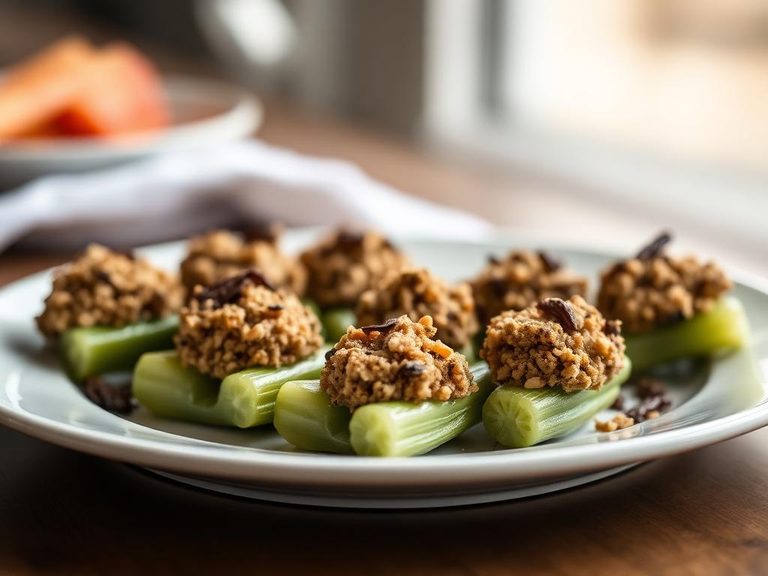 Stuffed celery or mushrooms