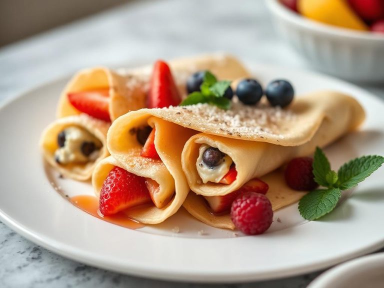 Stuffed Crepes with Fruit