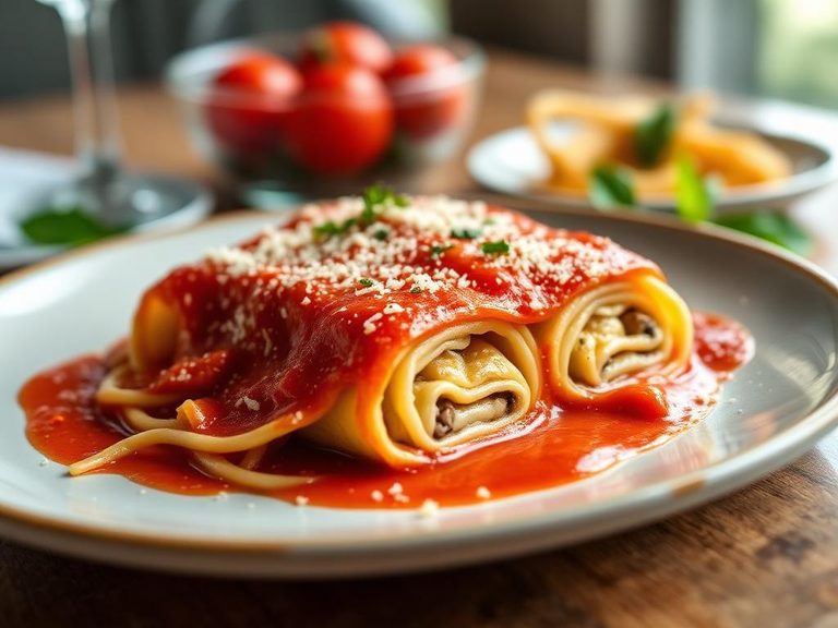Stuffed manicotti