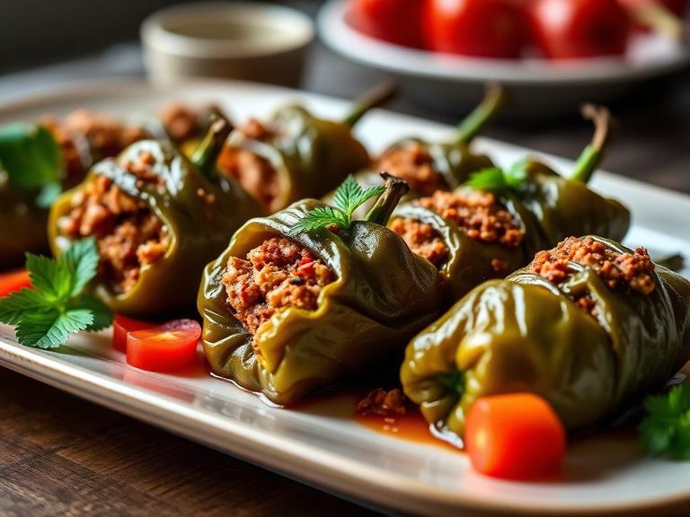 Stuffed peppers or grape leaves