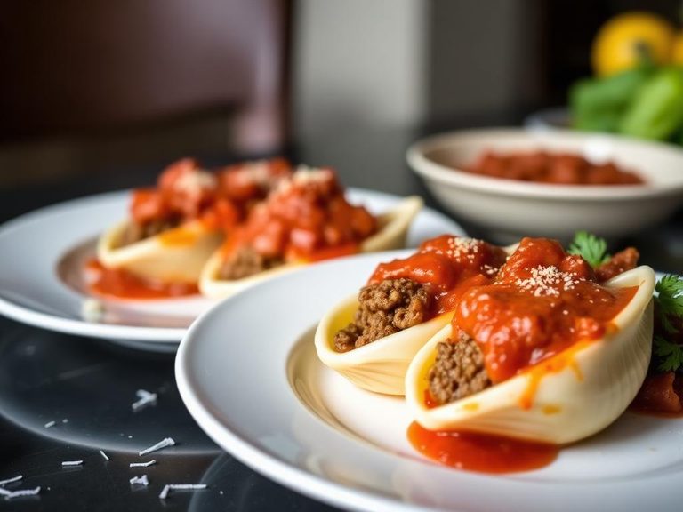 Stuffed Shells with Meat Sauce