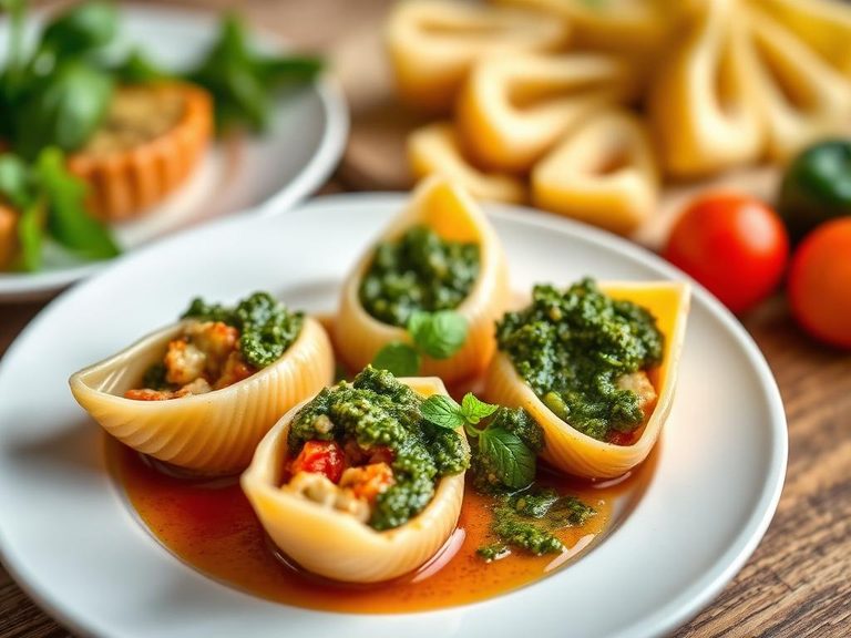 Stuffed Shells with Pesto