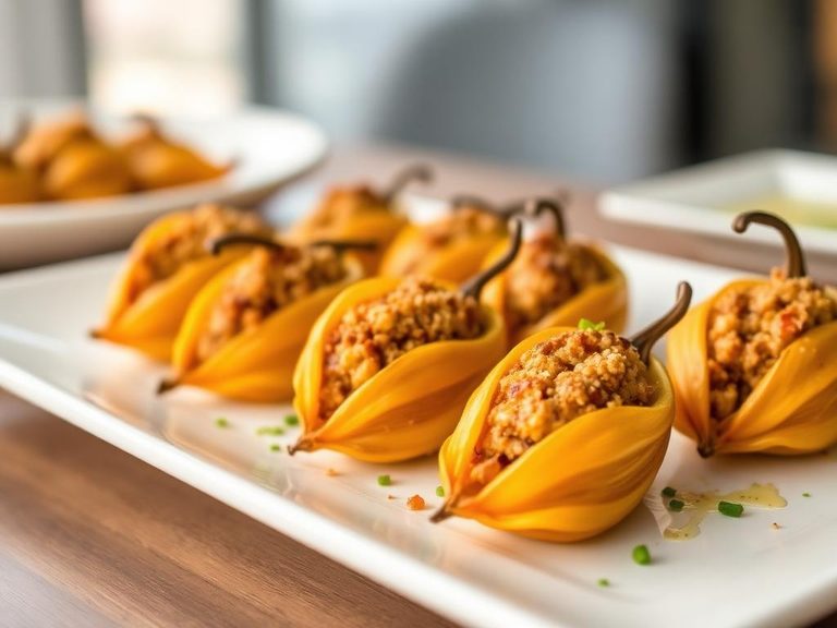 Stuffed squash blossoms