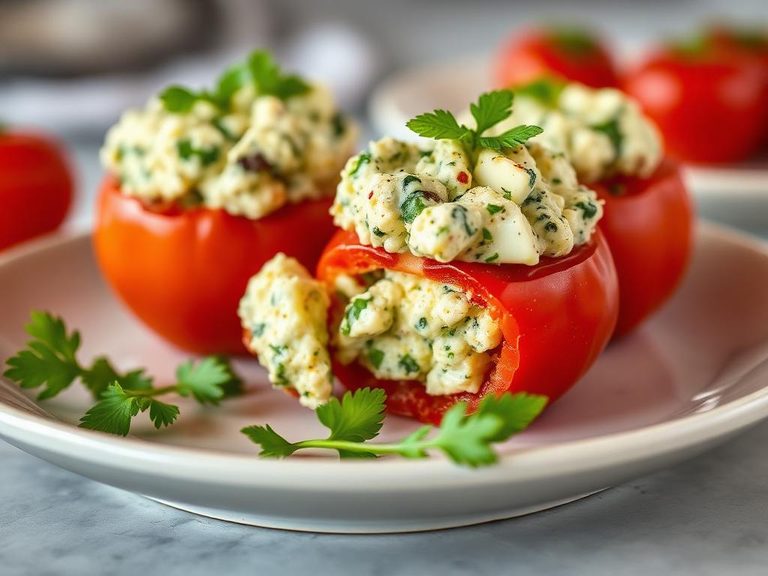 Stuffed Tomato with Egg Salad