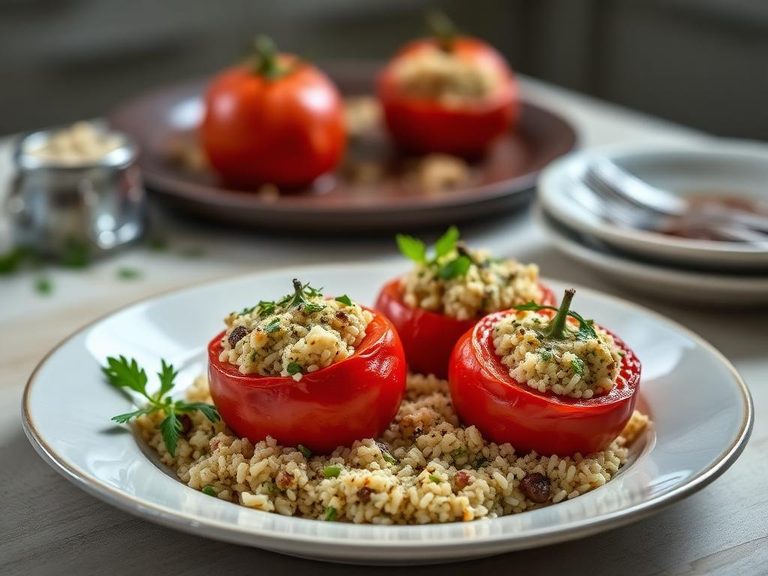 Stuffed Tomatoes with Herbed Rice