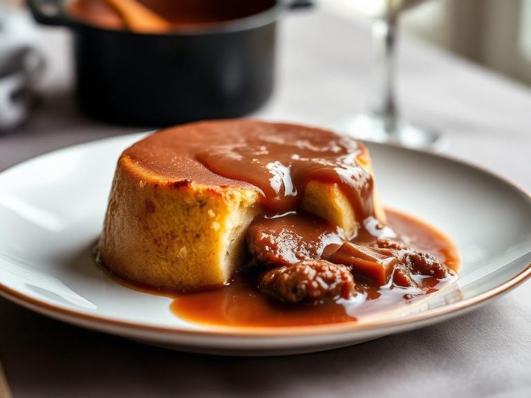 Suet Pudding with Beef and Gravy