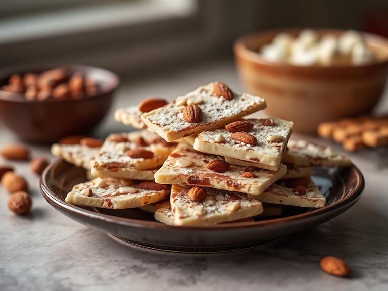 Sugared Almond Nougat Bark