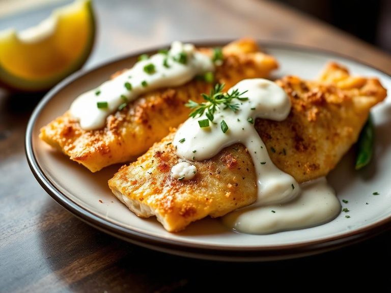 Sunfish fillets with tartar sauce
