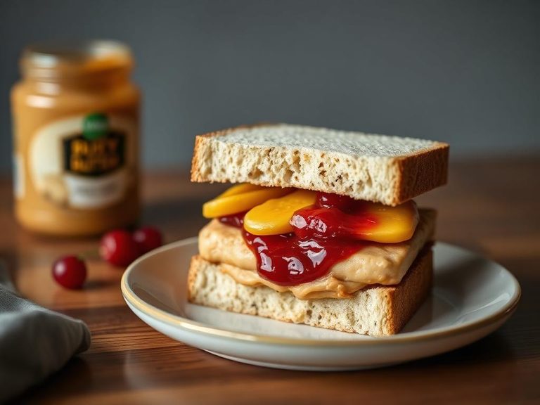Sunflower seed butter and jelly sandwich
