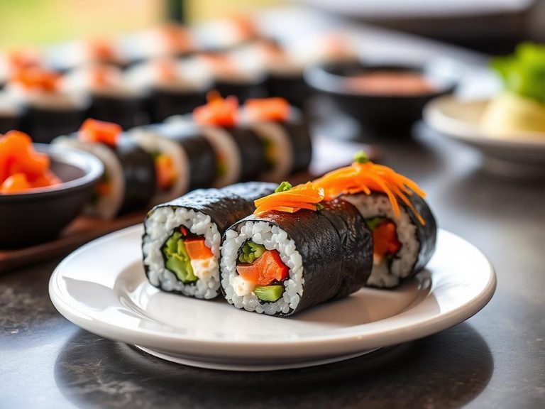 Sushi rolls (e.g., Philadelphia roll)