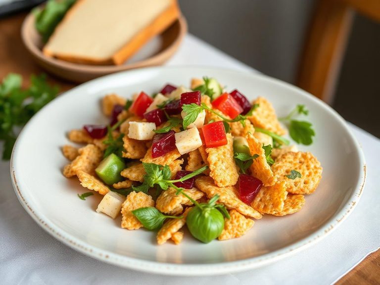 Swedish crispbread salad