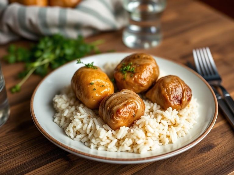 Swedish Köttbullar with Rice