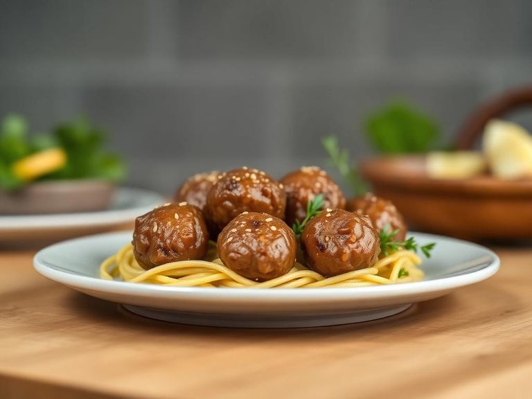 Swedish meatball plate
