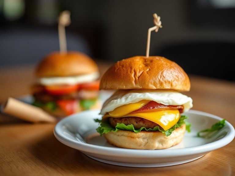 Sweet and savory breakfast slider