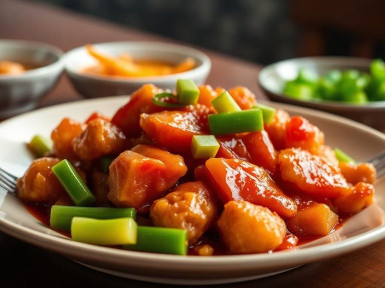 Sweet and sour chicken (as the fried protein component)