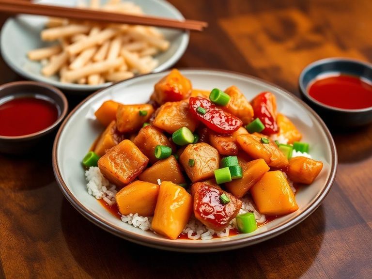Sweet and sour chicken/pork