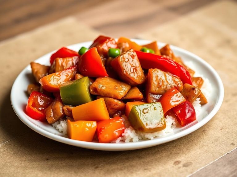 Sweet and Sour Pork with Bell Peppers