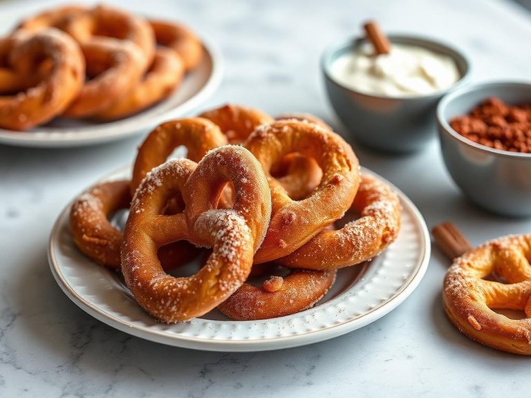 Sweet cinnamon-sugar pretzel twists