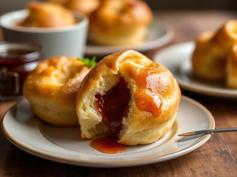 Sweet Popovers with Jam or Honey