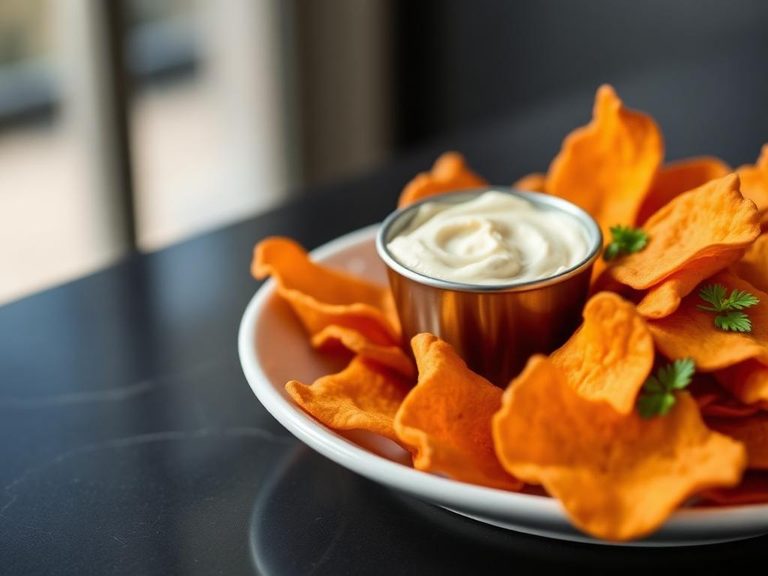 Sweet Potato Chips with Dip