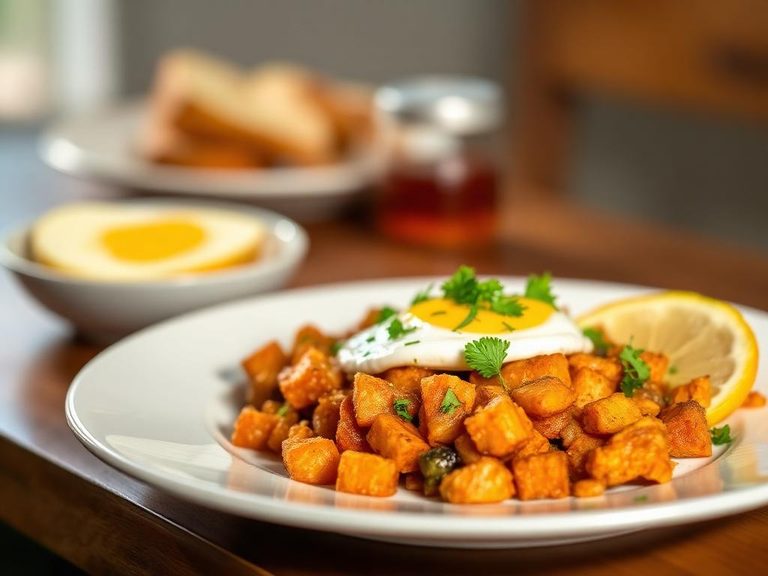 Sweet Potato Puff Breakfast Hash