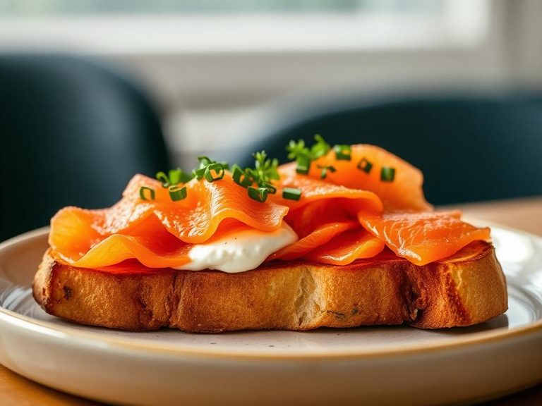 Sweet Potato Toast with Smoked Salmon and Cream Cheese