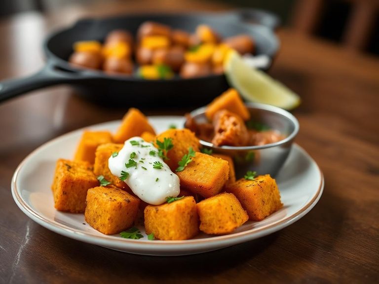 Sweet Potato Tots and Sausage Skillet