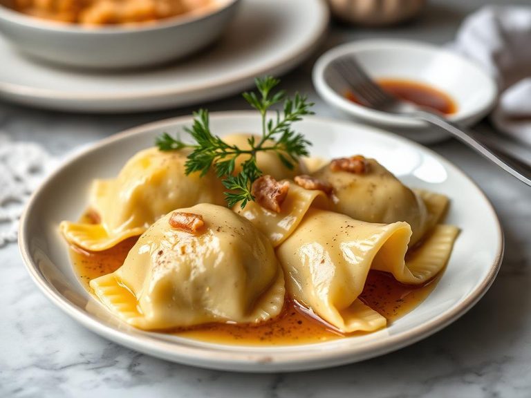 Sweetbread Ravioli in Brown Butter