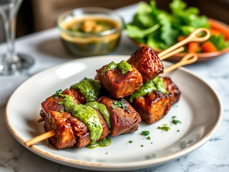 Sweetbread Skewers with Chimichurri