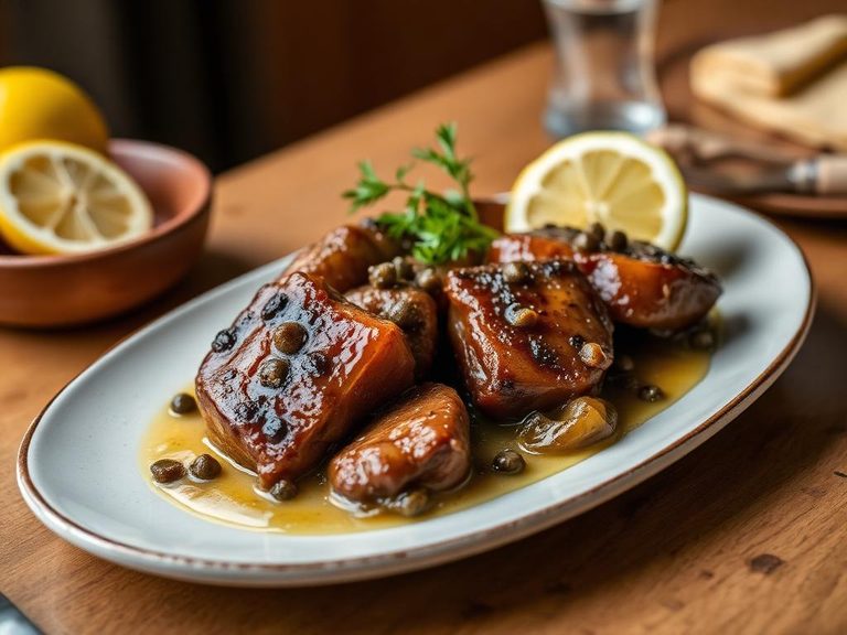 Sweetbreads with lemon and capers