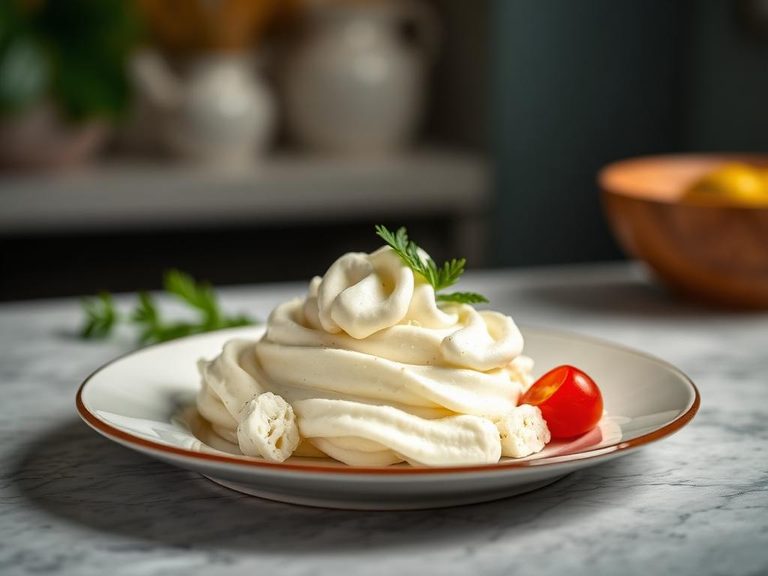 Swirled into cottage cheese