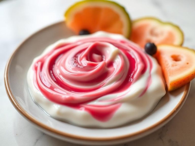 Swirled into plain yogurt for a toddler snack