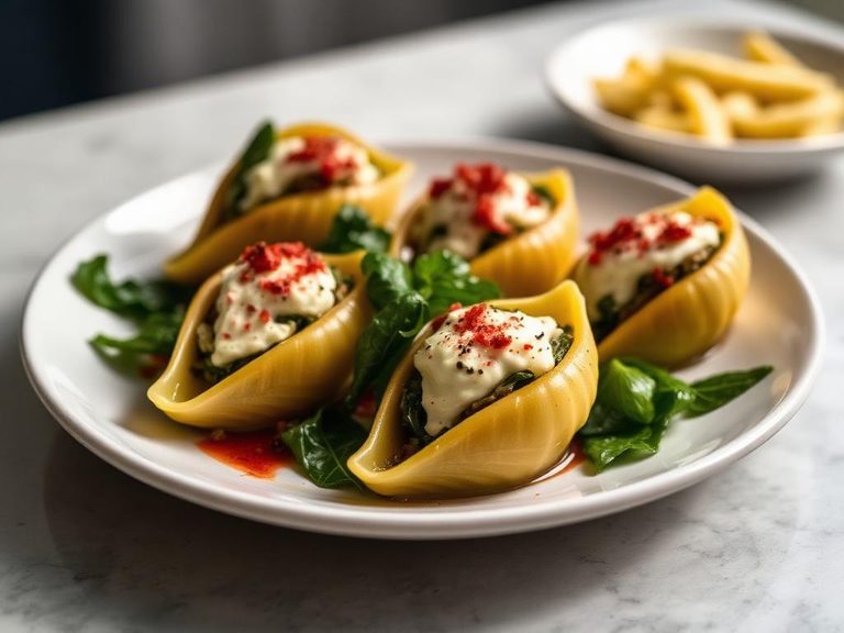 Swiss Chard and Ricotta Stuffed Shells