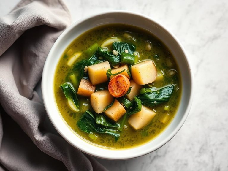 Swiss Chard Soup with Potatoes and Leeks