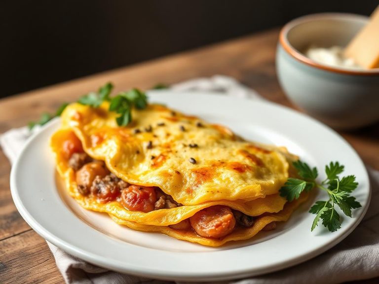 Swiss cheese omelet
